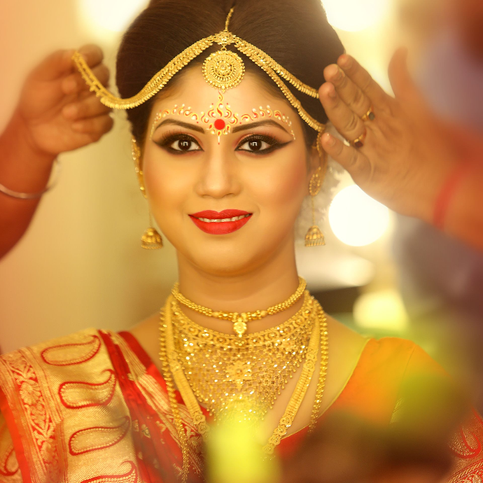 A beautiful wedding moment captured by Ranjan Bhattacharya,.