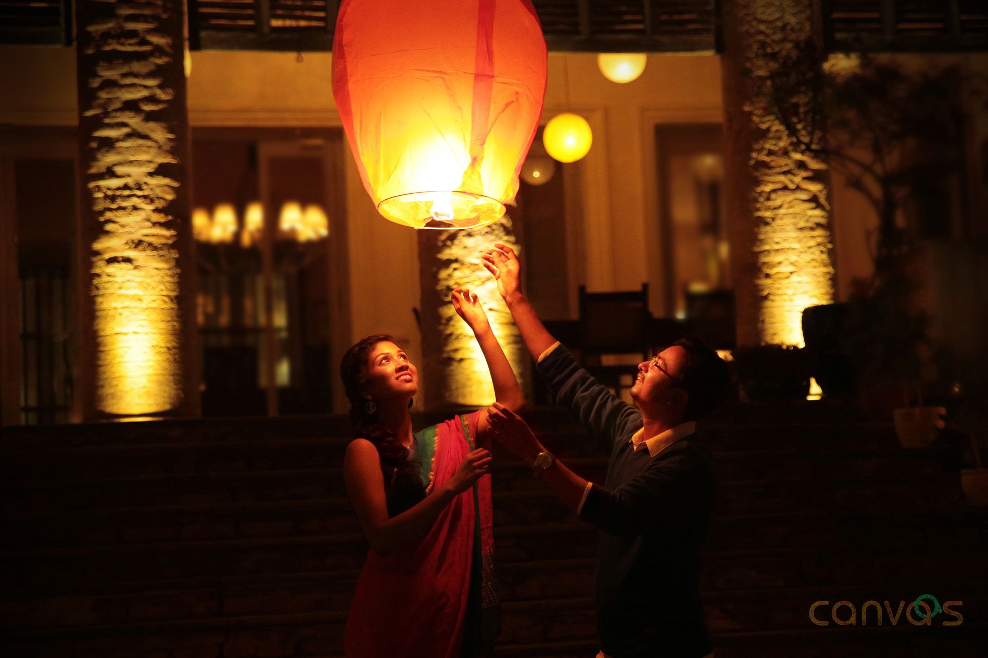 romantic pre-wedding shoot at Bawali Rajbari