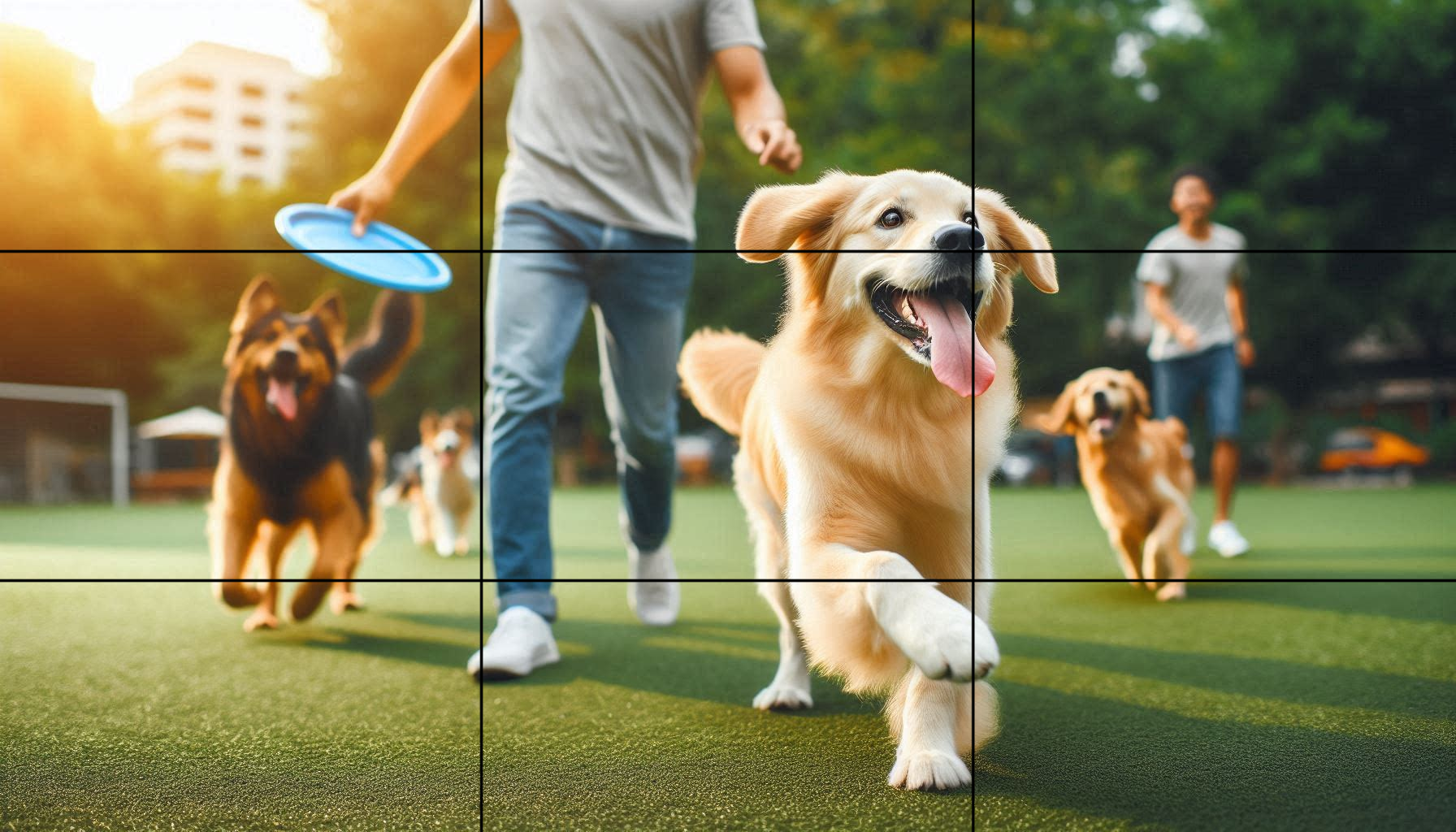 A dog running in the park, photographed by Ranjan Bhattacharya