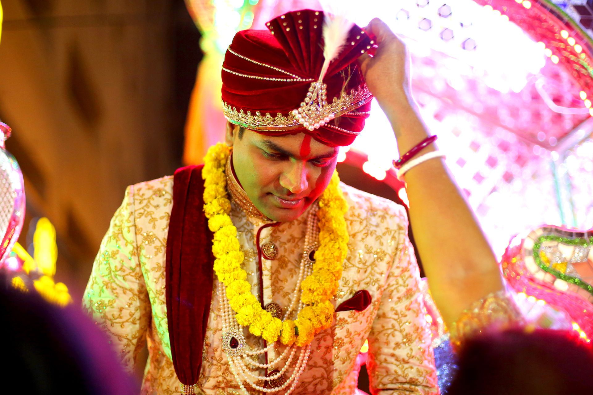 Candid moment of the Groom captured by the Best Wedding Photographer in Kolkata - Ranjan Bhattacharya