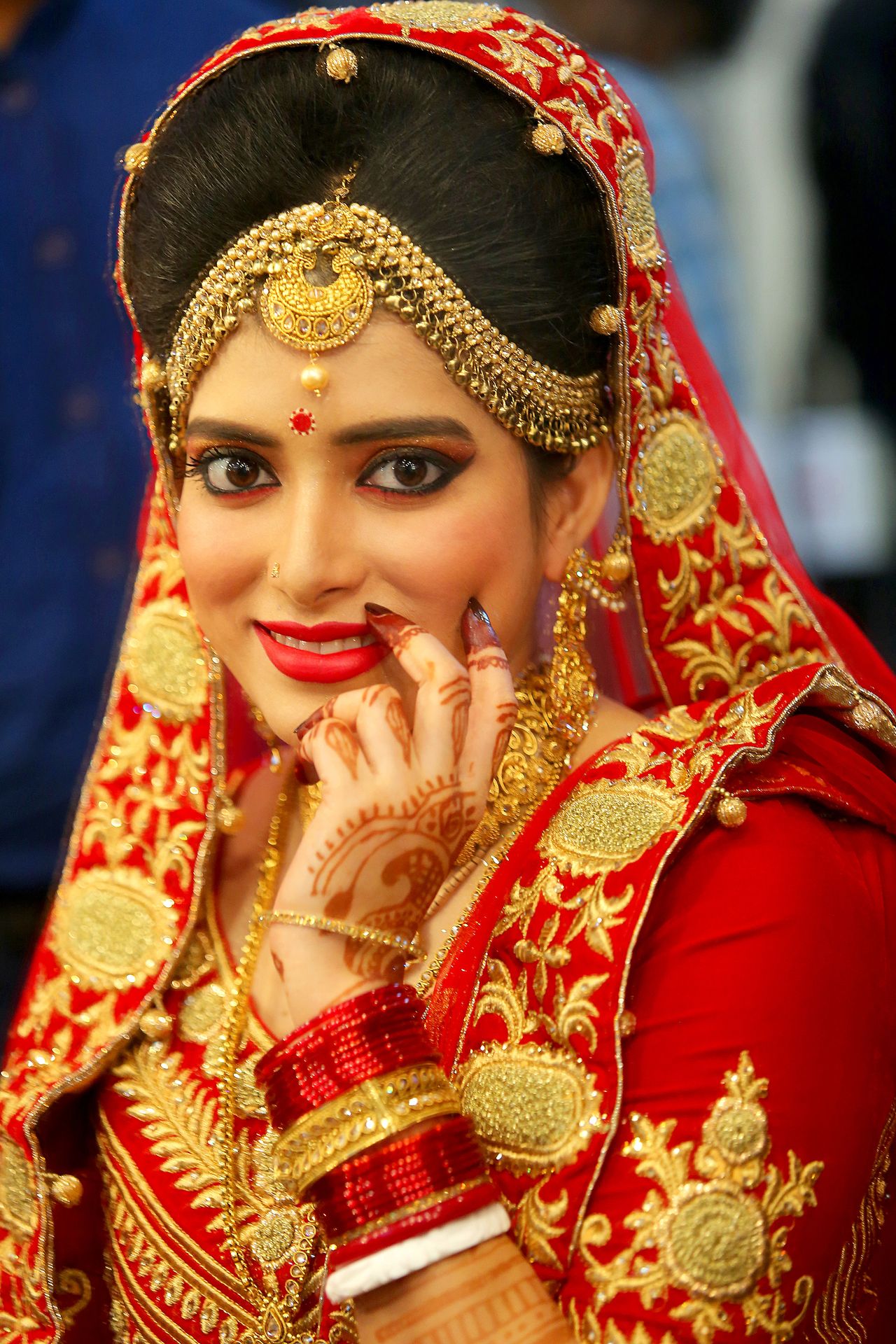 Close-up Wedding Portrait of Shanoli Roy Kumar - Captured by Ranjan Bhattacharya