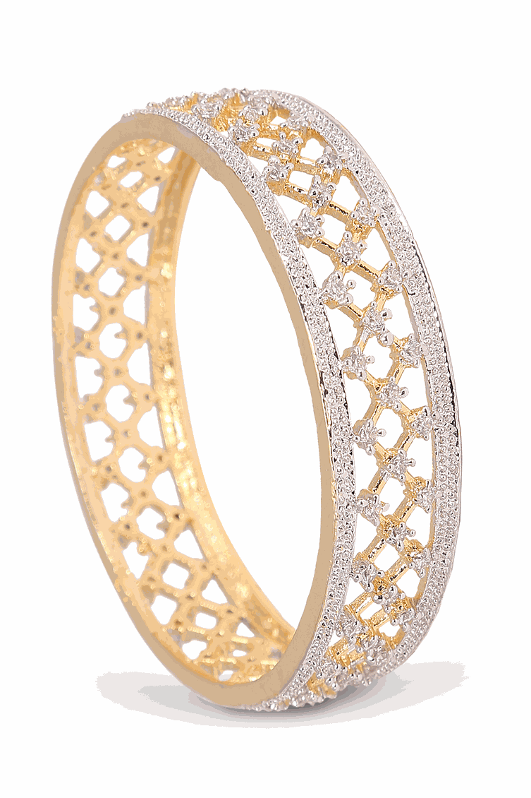 A beautifully crafted diamond bangles photographed against a white background by product photographer Ranjan Bhattacharya in Kolkata.