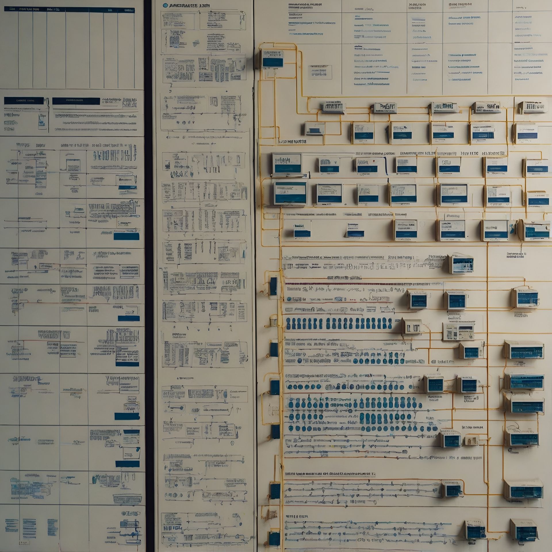 A clean timeline graphic with icons representing the key moments in internet history: ARPANET (1969), email creation (1971), World Wide Web (1989), and mobile era (2010s)